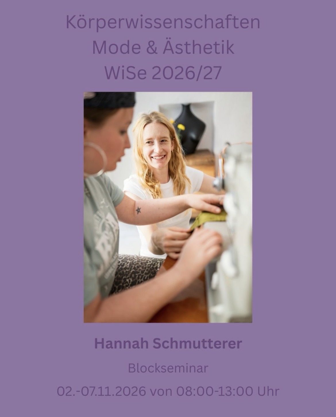 Girlhood intensive seminar announcement with Hannah Schmutterer, 2 to 7 November 2026